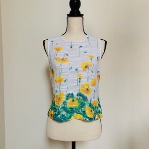 St. John Sport | Yellow Floral Tank Top | Small